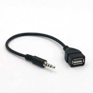 3.5mm Male AUX To USB 2.0 Female Converter Adapter