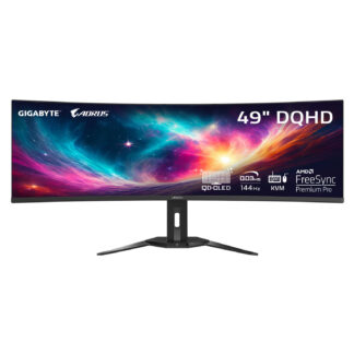 GigaByte Aorus CO49DQ 49" OLED, DQHD, Low Blue Light, HDMI 2.1 & USB-C, 1800R Curved Gaming Monitor
