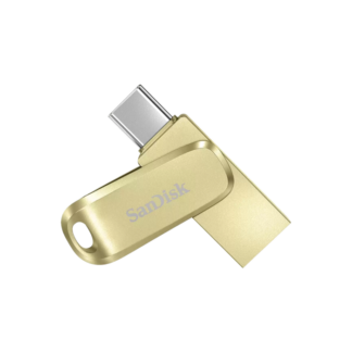 SanDisk Ultra Dual Drive Luxe 512GB Type-C USB 3.2 Gen 1 Read Speed up to 400 MB/s Premium Metal Design - Gold
