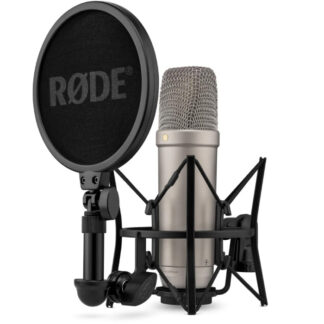 Rode NT1 5Th Generation Silver Studio Condenser Microphone Dual Connect XLR & USB Connectivity 32 Bit Float Digital Output Gold Capsule
