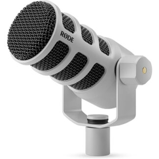 Rode Pod Mic USB Versatile Dynamic Broadcast Microphone Broadcast Quality, XLR & USB Connectivity, Studio-Grade Processing - White